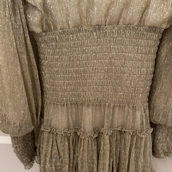 Habitual Metallic Gold sparkle Dress - Picture 5 of 6